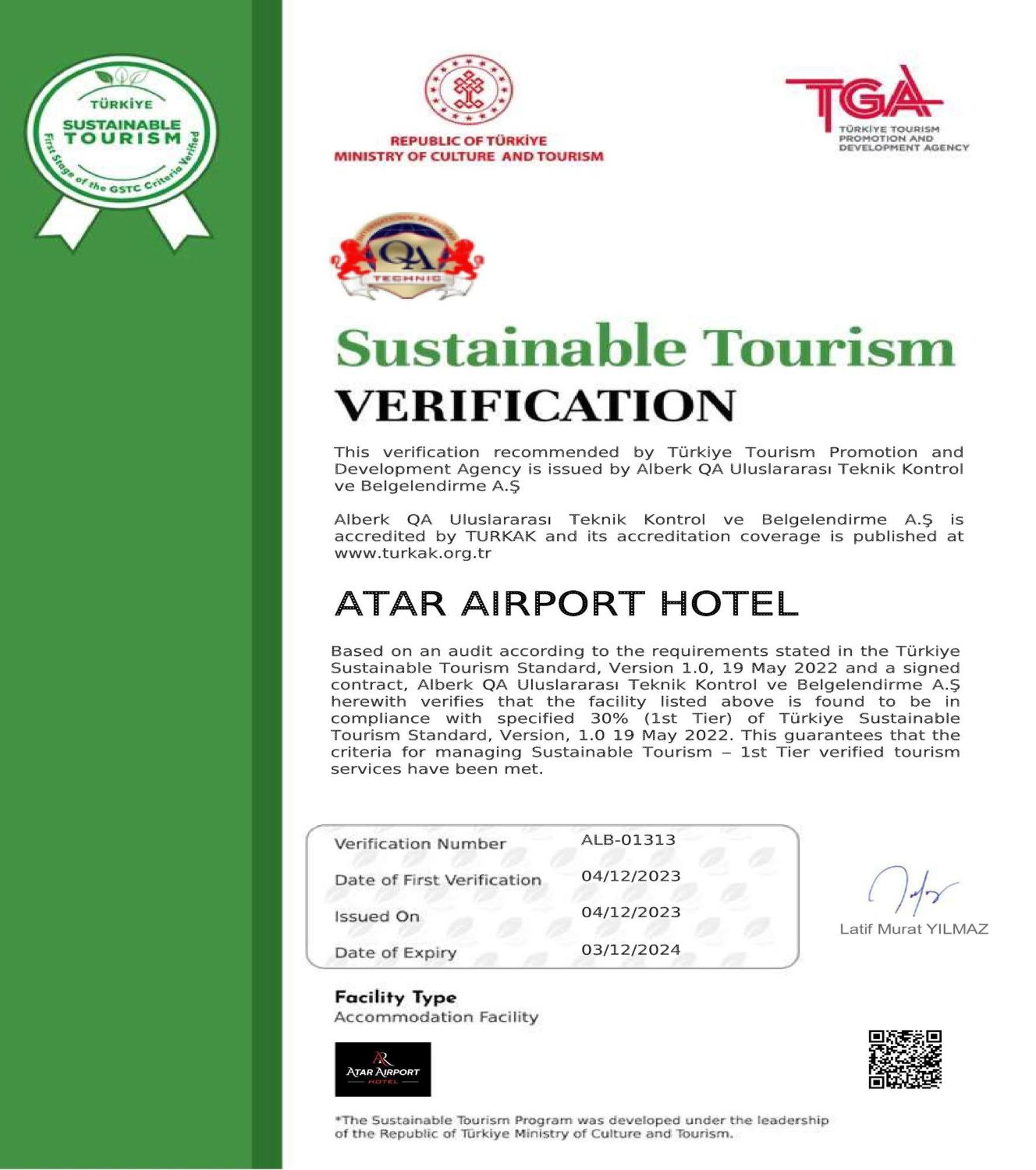Atar Airport Hotel - Spa & Wellness Arnavutkoy Екстер'єр фото